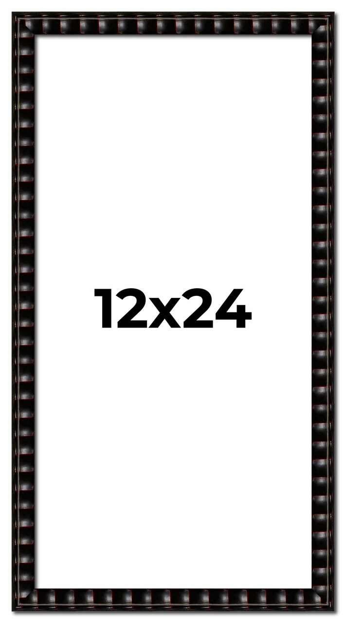 12x24 Bamboo Picture Frame with UV-Resistant Acrylic & Acid Free Backing, Available in 4 Finishes - Brown, Black, Gold, and Natural